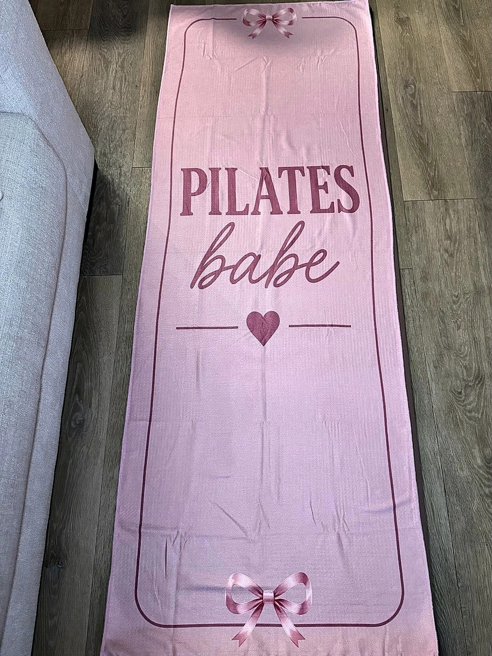 Pink cute mat towel
